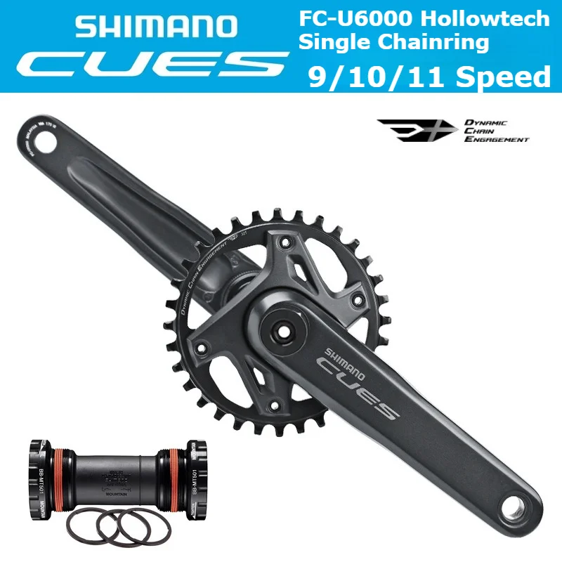 SHIMANO CUES U6000 9/10/11 Speed FC-U6000 Crankset for MTB Bike 170/175mm Crank Arm 32T Chainwheel Teeth Original Bicycle Parts
SHIMANO CUES U6000 9/10/11 Speed FC-U6000 Crankset for MTB Bike 170/175mm Crank Arm 32T Chainwheel Teeth Original Bicycle Parts