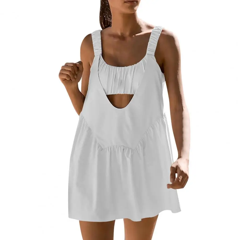 2Pcs/Set Women Outfit Dress Shorts Set Tennis Backless Hollow Out Elastic Strap Padded Bra Loose Dress Women Sport Sets
2Pcs/Set Women Outfit Dress Shorts Set Tennis Backless Hollow Out Elastic Strap Padded Bra Loose Dress Women Sport Sets