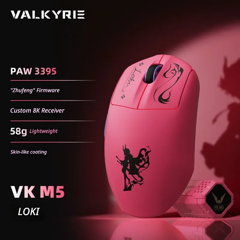 VALKYRIE VK M5 PRO Wireless Gaming Mouse, Dual 8K Receiver Intelligent Display Ergonomic Lightweight Low Latency Gamer Mouse
VALKYRIE VK M5 PRO Wireless Gaming Mouse, Dual 8K Receiver Intelligent Display Ergonomic Lightweight Low Latency Gamer Mouse