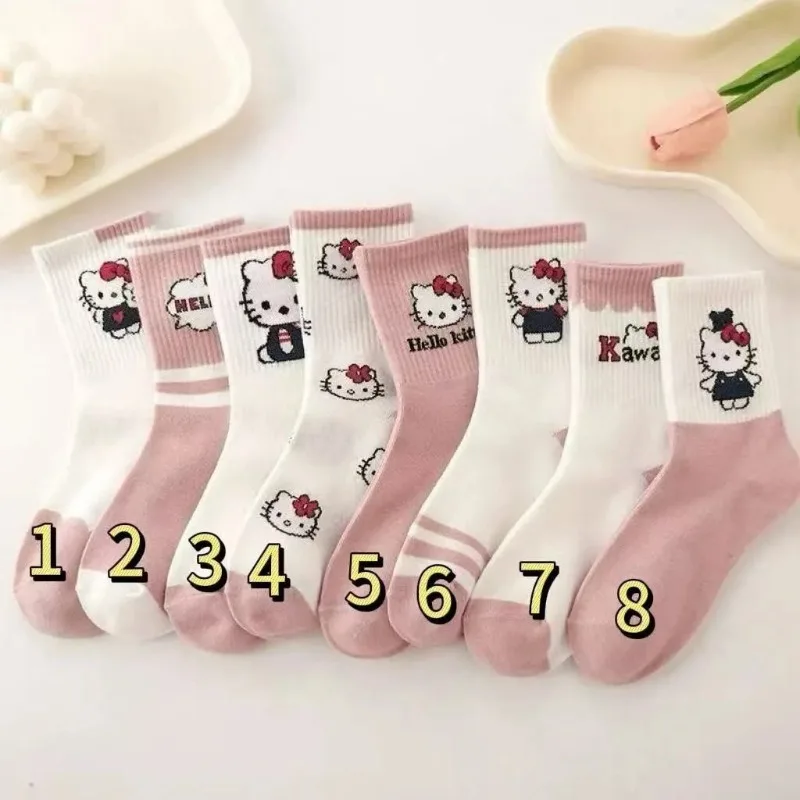 Hello Kitty Cute Cartoon Mid Tube Cotton Socks Breathable Casual Women's Socks Spring and Autumn Edition Foot Length 230cm-250cm
Hello Kitty Cute Cartoon Mid Tube Cotton Socks Breathable Casual Women's Socks Spring and Autumn Edition Foot Length 230cm-250cm
