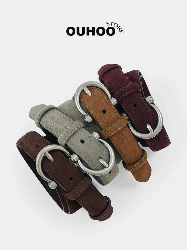 New Luxury Suede Leather Belt for Women Gold/Sliver Alloy Buckle Ladies Trendy Belts with Casual Jeans Dress Coats
New Luxury Suede Leather Belt for Women Gold/Sliver Alloy Buckle Ladies Trendy Belts with Casual Jeans Dress Coats