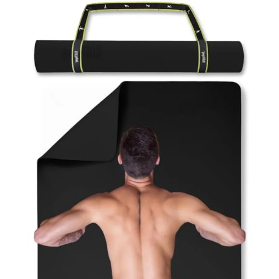 Wide yoga mat for men and women 72L x 36W,non-slip TPE material, black, alignment marks for yoga, pilates, floor workouts
Wide yoga mat for men and women 72L x 36W,non-slip TPE material, black, alignment marks for yoga, pilates, floor workouts