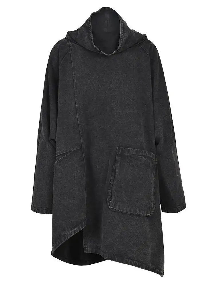 High Quality Denim Loose Fit Black Big Size Sweatshirt New High Collar Long Sleeve Women Big Size Fashion Spring Autumn 2026 Q3Y
High Quality Denim Loose Fit Black Big Size Sweatshirt New High Collar Long Sleeve Women Big Size Fashion Spring Autumn 2026 Q3Y