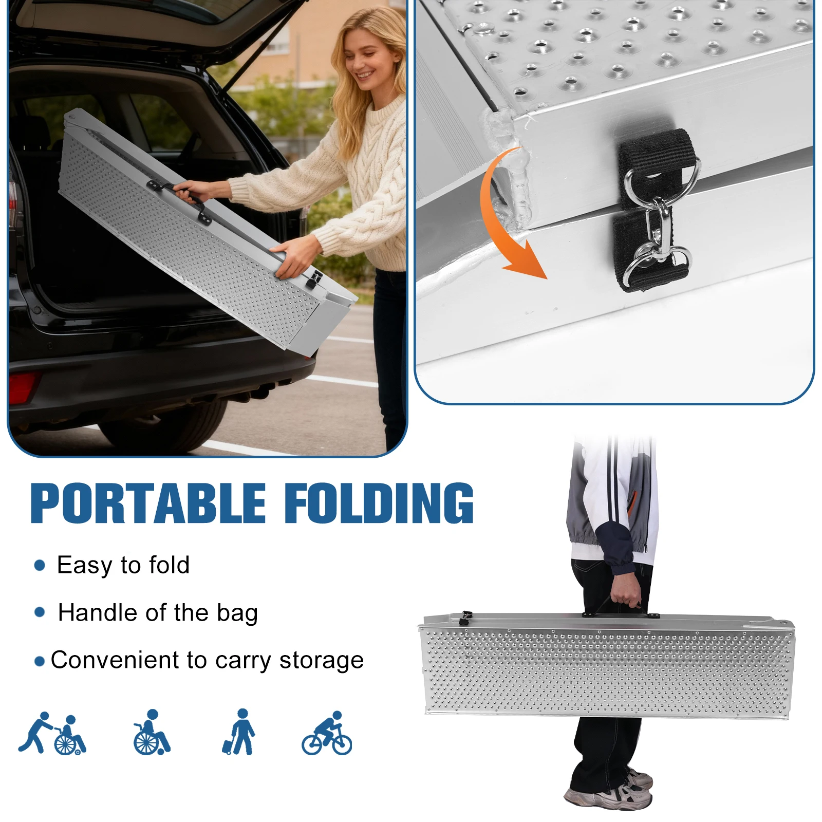 2Pcs Aluminum Motorcycle Ramp Folding Bike Ramp Anti-Slip Loading Ramp for Pickup Trucks Dirt Bikes Motorcycles
2Pcs Aluminum Motorcycle Ramp Folding Bike Ramp Anti-Slip Loading Ramp for Pickup Trucks Dirt Bikes Motorcycles