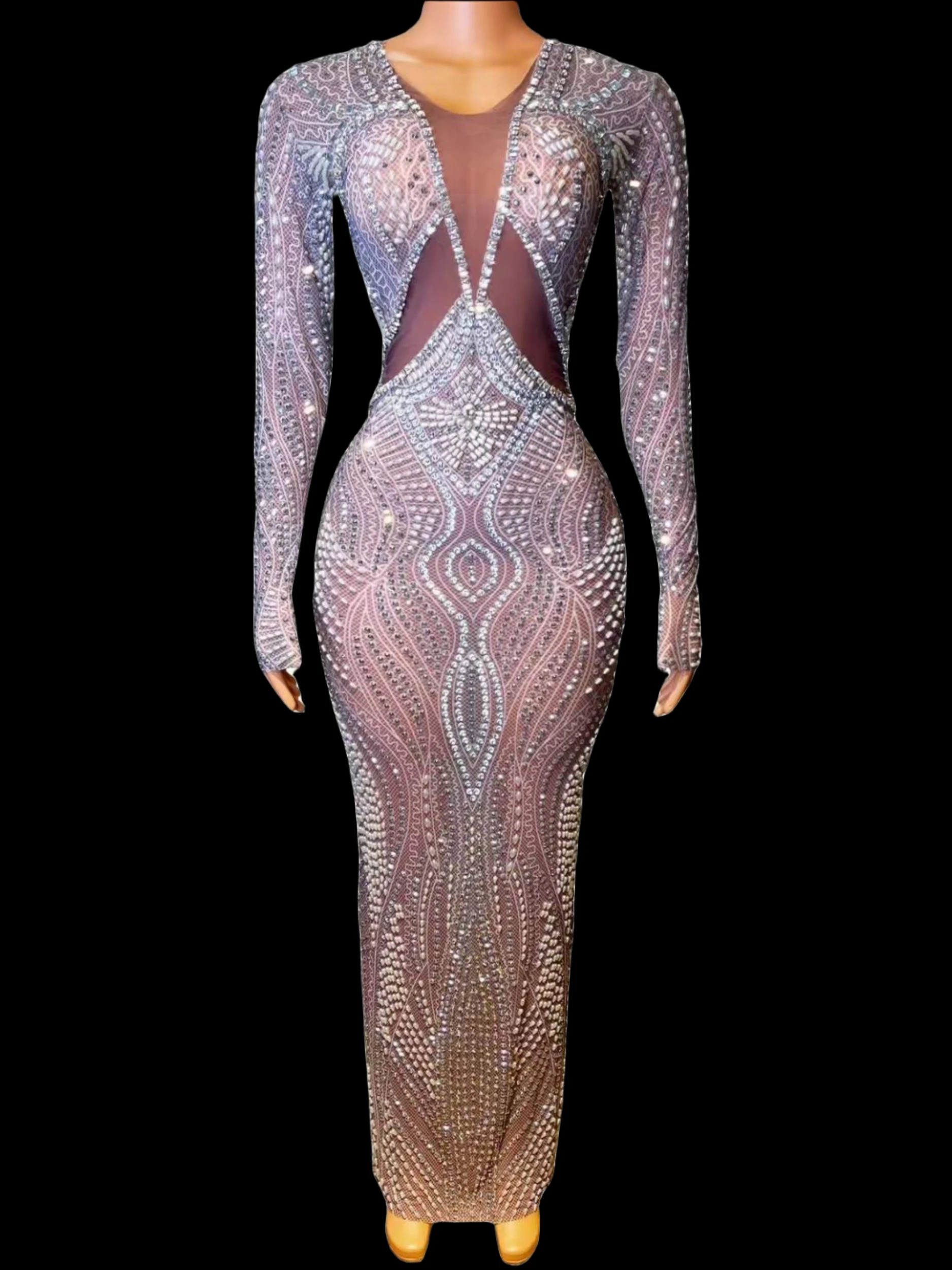 Women Full Rhinestone Crystals Pearl Stretch Drag Queen Long Dress Birthday Singer Show Stage Wear 2025 New
Women Full Rhinestone Crystals Pearl Stretch Drag Queen Long Dress Birthday Singer Show Stage Wear 2025 New