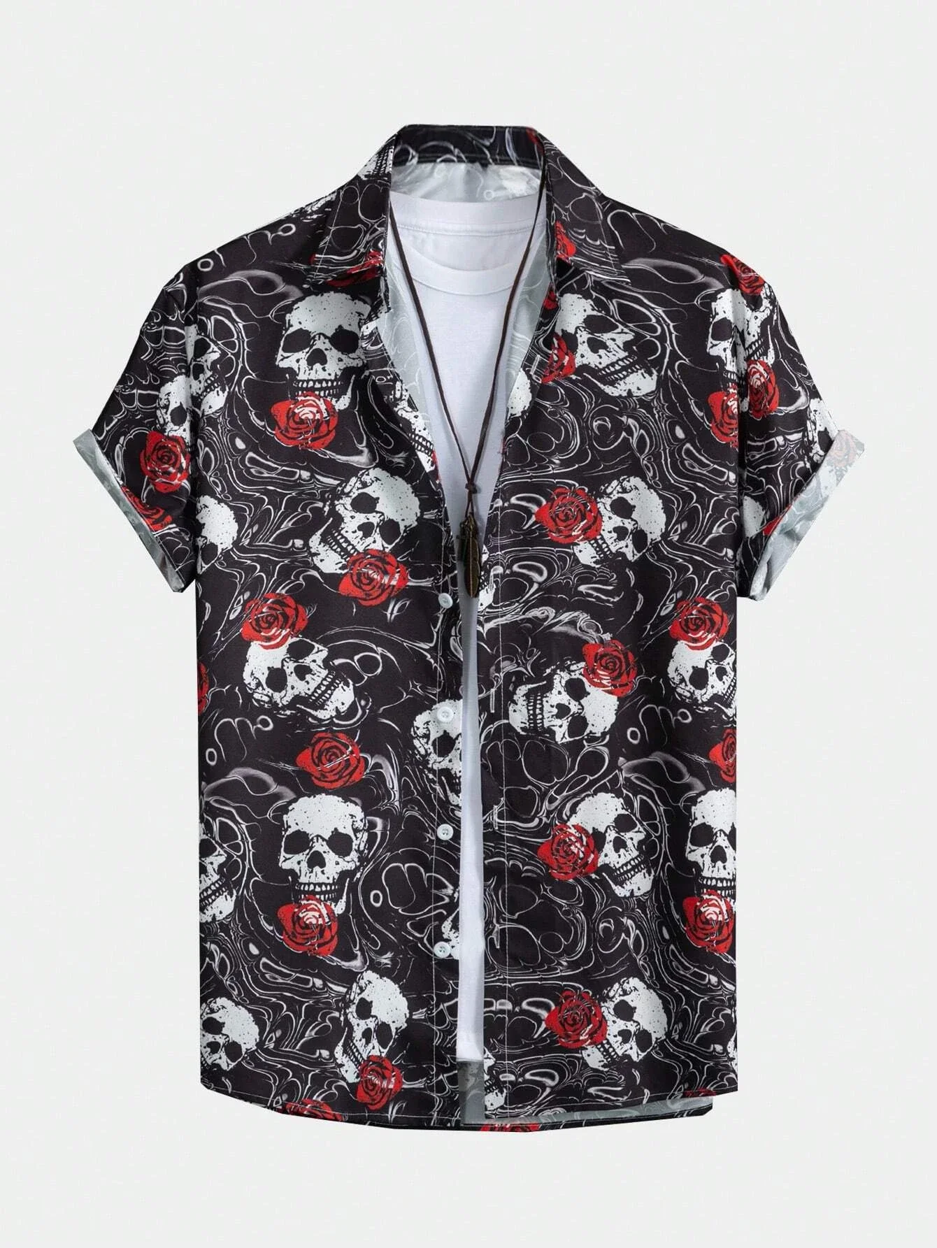 Men Women Skull Pattern Print Shirts Casual Design Short Sleeve Shirts Fashion Button Tops
Men Women Skull Pattern Print Shirts Casual Design Short Sleeve Shirts Fashion Button Tops