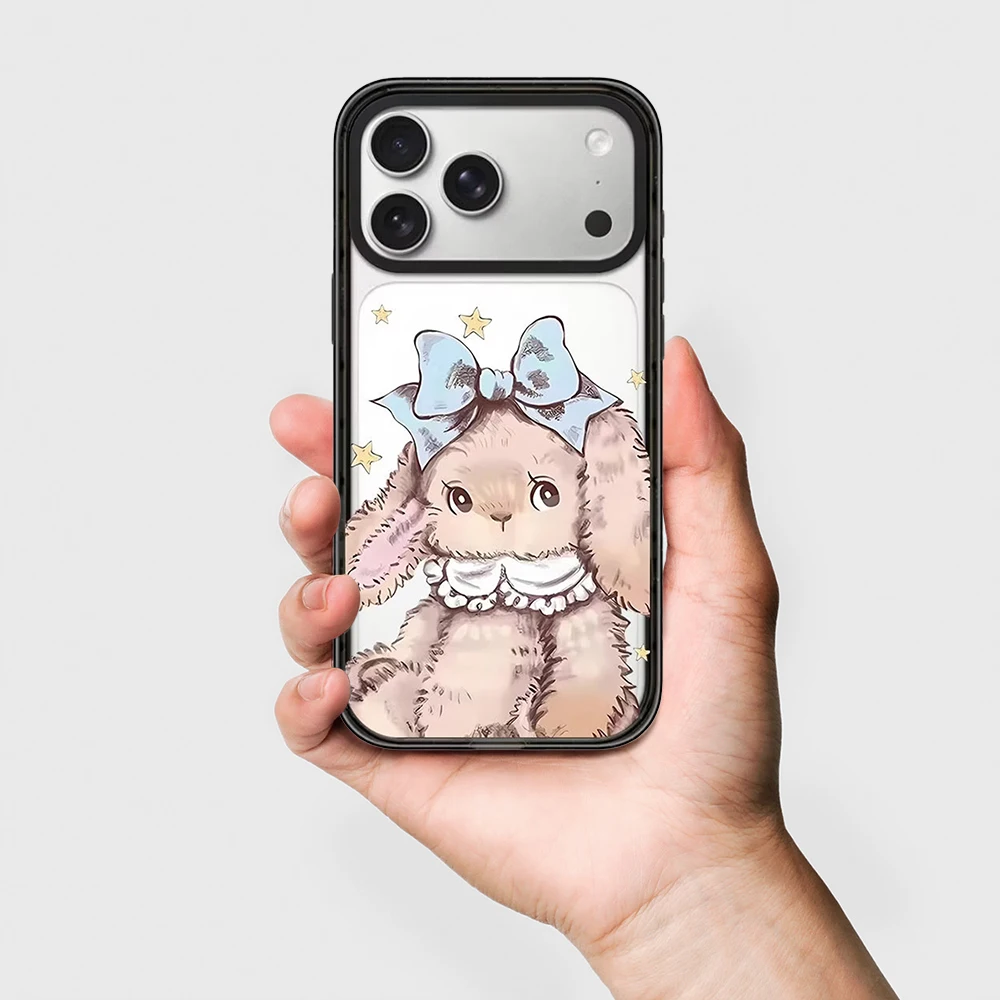 Cute Bow Long Eared Rabbit Impact Black Border Magnetic Cover for IPhone 12 13 14 15 16 17 Pro Max Case for IPhone 17 Air
Cute Bow Long Eared Rabbit Impact Black Border Magnetic Cover for IPhone 12 13 14 15 16 17 Pro Max Case for IPhone 17 Air