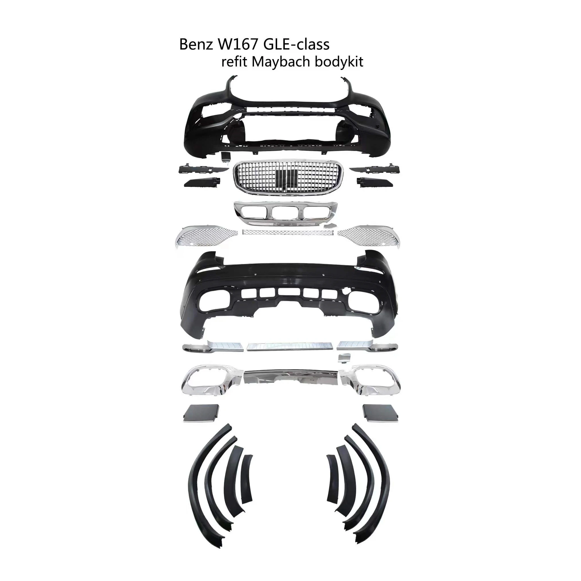 Dream Garage Full MBH Bodykit For GLE Class W167 Upgrade To MBH GLE PP Full Body Kit Car Bumpers Car Body Parts
Dream Garage Full MBH Bodykit For GLE Class W167 Upgrade To MBH GLE PP Full Body Kit Car Bumpers Car Body Parts