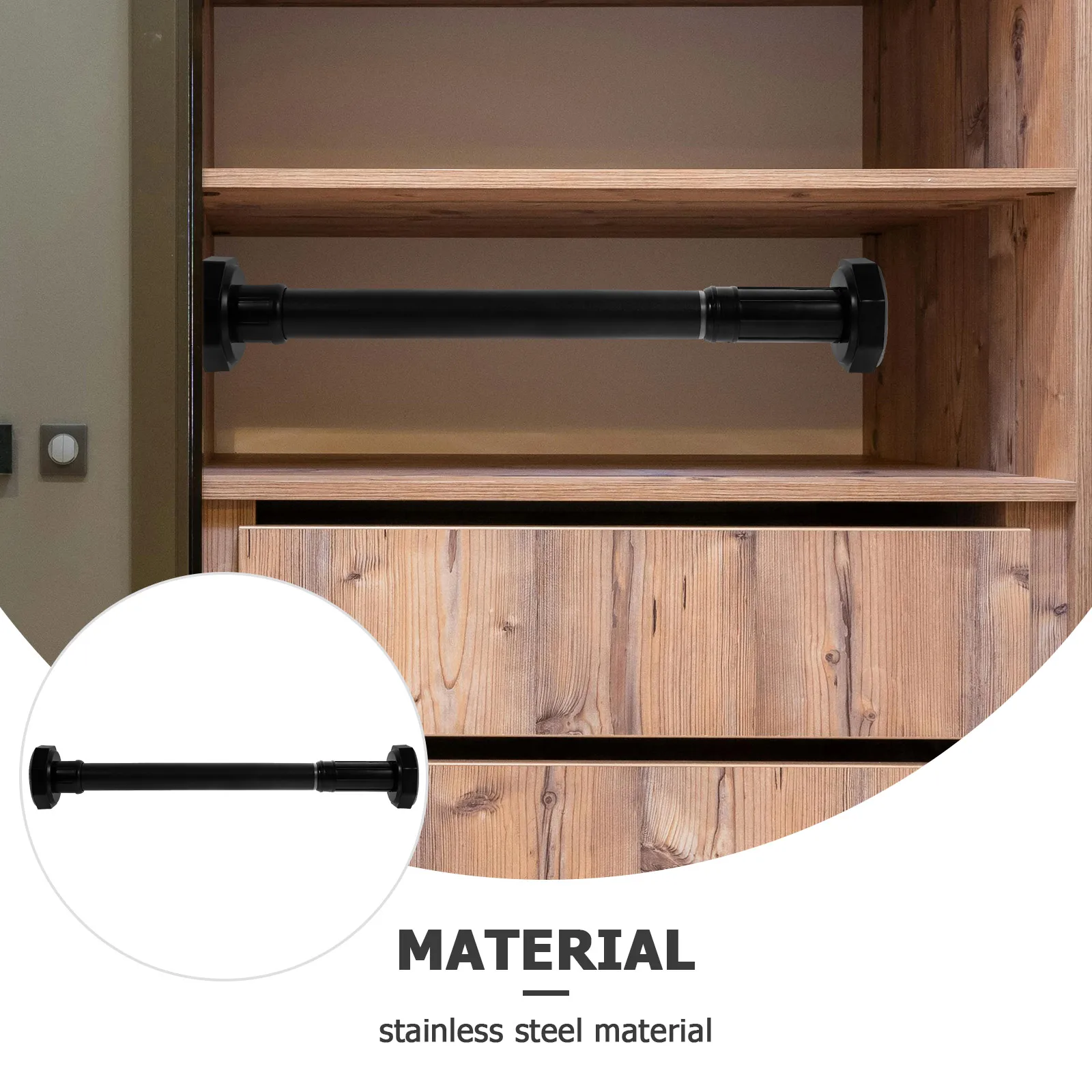 Shower Curtain Rod Telescopic No Drill Adjustable Tension Pole Stainless Steel Bath Room Window Clothes Drying Rod Closet Rail
Shower Curtain Rod Telescopic No Drill Adjustable Tension Pole Stainless Steel Bath Room Window Clothes Drying Rod Closet Rail