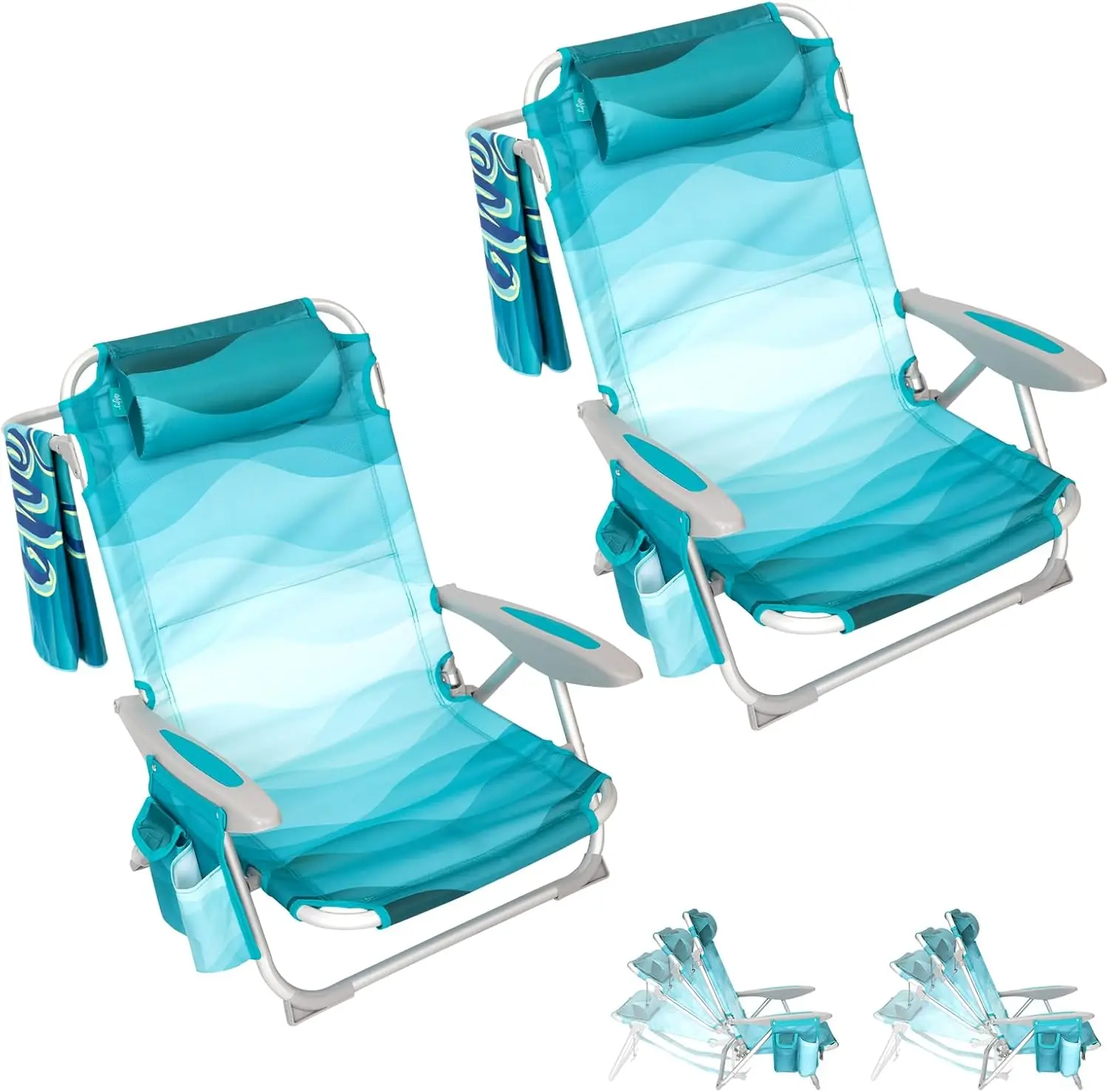 Folding Beach Chair for Adults, 4-Position Aluminum Lightweight Beach Chair, Low Sands Chairs with Shoulder Strap
Folding Beach Chair for Adults, 4-Position Aluminum Lightweight Beach Chair, Low Sands Chairs with Shoulder Strap