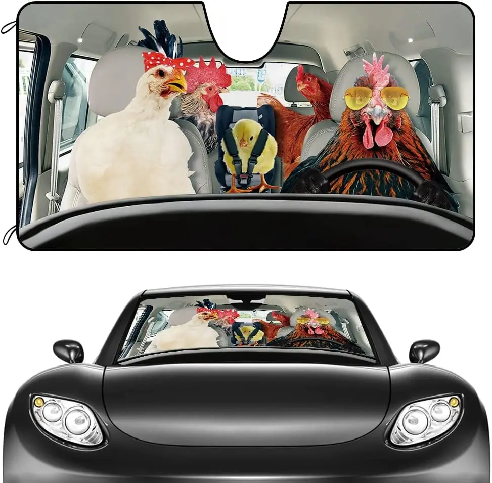 CafeTime Car Front Windshield Sunshade Rooster and Hen Chicken Family Decor Vehicle Sun Shade Visor UV Ray Reflector Sun Protect
CafeTime Car Front Windshield Sunshade Rooster and Hen Chicken Family Decor Vehicle Sun Shade Visor UV Ray Reflector Sun Protect