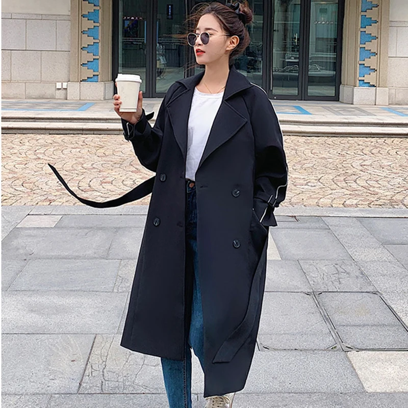 Chic Women Trench Coat Casual Women Long Outerwear Loose Jacket Spring Autumn Fashion Double-breasted Windbreaker Overcoat Femme
Chic Women Trench Coat Casual Women Long Outerwear Loose Jacket Spring Autumn Fashion Double-breasted Windbreaker Overcoat Femme