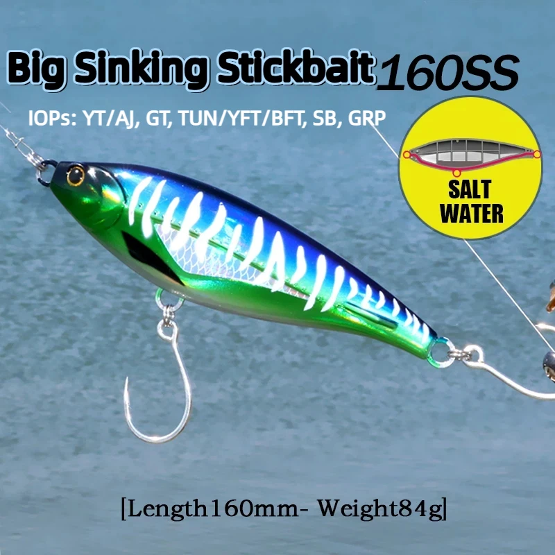 1PCS 160mm 84g Pencil Sinking Fishing Lure Weights Bass Carp Tackle Saltwater Pesca Accessories for Fishing
1PCS 160mm 84g Pencil Sinking Fishing Lure Weights Bass Carp Tackle Saltwater Pesca Accessories for Fishing