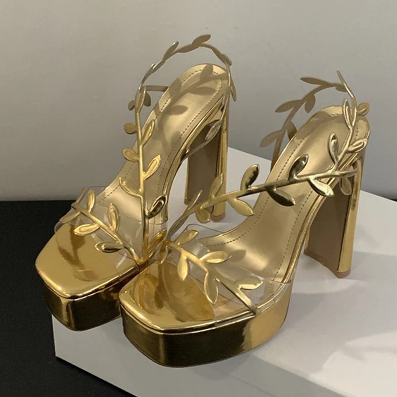 Celebrity Style Summer Fashion Sequin Patent Leather Leaf Women's Sandals Elegant Square Toe Thick Heel Ball Dress Shoes
Celebrity Style Summer Fashion Sequin Patent Leather Leaf Women's Sandals Elegant Square Toe Thick Heel Ball Dress Shoes