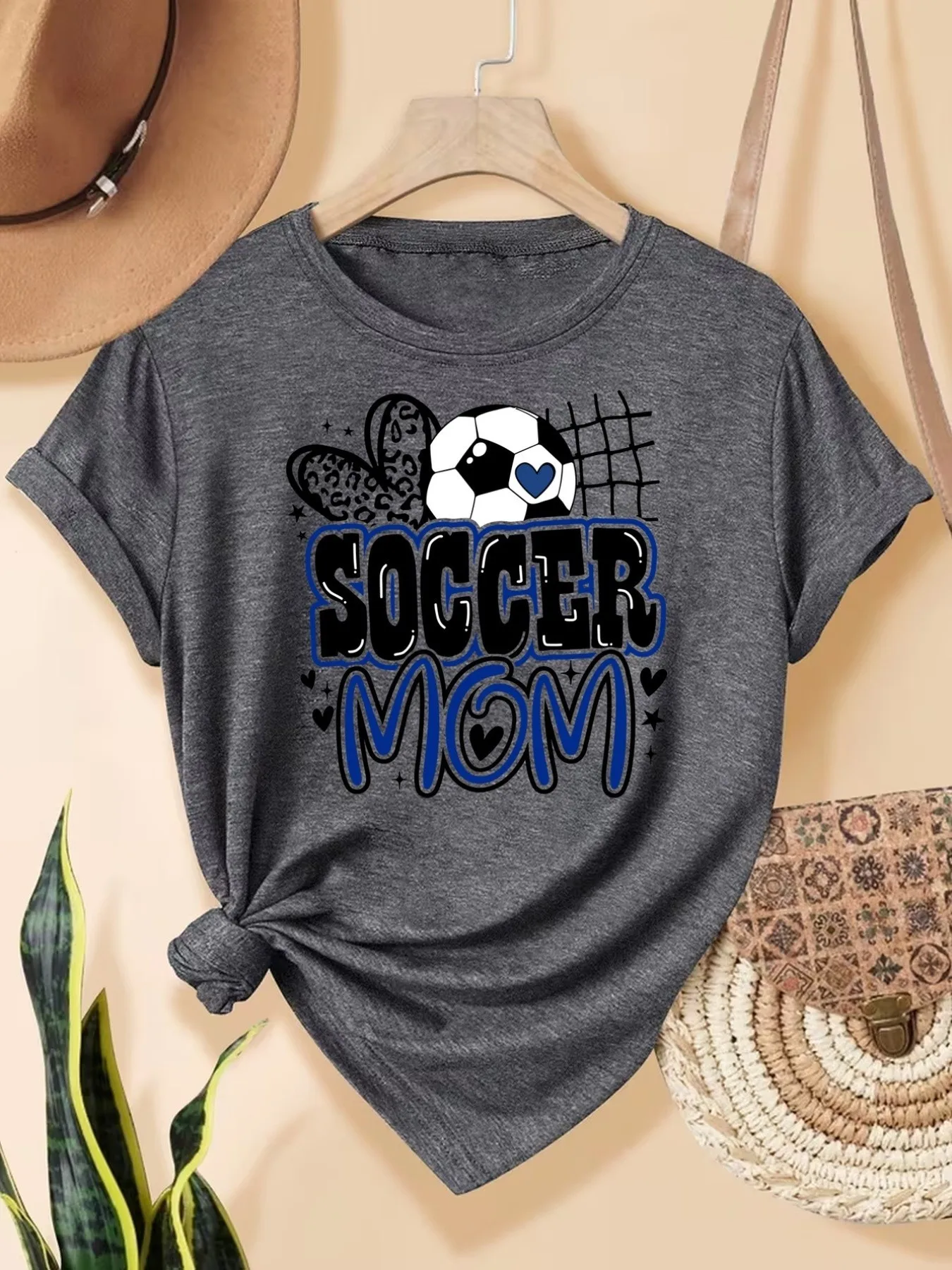 Plus size women's short sleeve T-shirt Soccer Mom Heart Ball Net Spring and Summer Essentials summer outfits women's clothing
Plus size women's short sleeve T-shirt Soccer Mom Heart Ball Net Spring and Summer Essentials summer outfits women's clothing