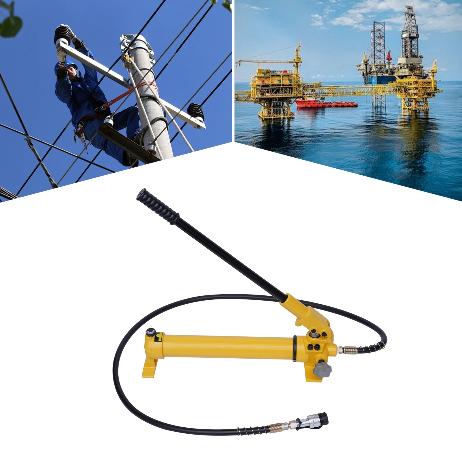 Manual Hydraulic Pump Yellow Cast Iron 0-70MPa 700cc Hydraulic Hand Pump Tool ZG3/8 Female Quick Connector
Manual Hydraulic Pump Yellow Cast Iron 0-70MPa 700cc Hydraulic Hand Pump Tool ZG3/8 Female Quick Connector