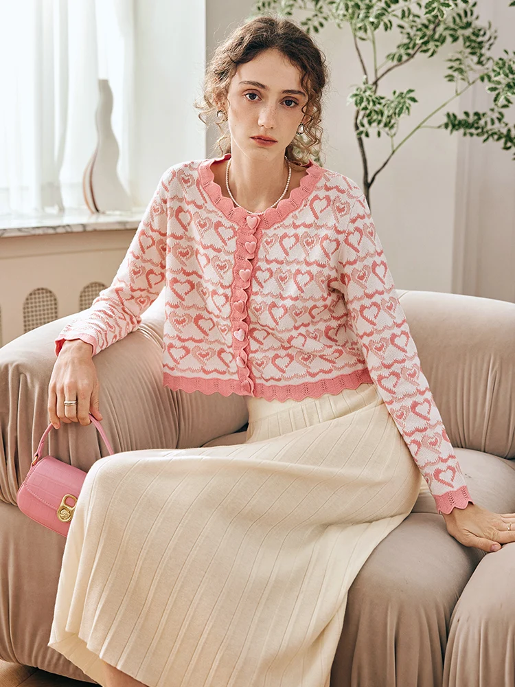 OLrain French Pink Jacquard Cardigan for Woman 2025 Women's Autumn Long Sleeve Sweet Knitted Jackets Ladies Clothing O23CM66513
OLrain French Pink Jacquard Cardigan for Woman 2025 Women's Autumn Long Sleeve Sweet Knitted Jackets Ladies Clothing O23CM66513