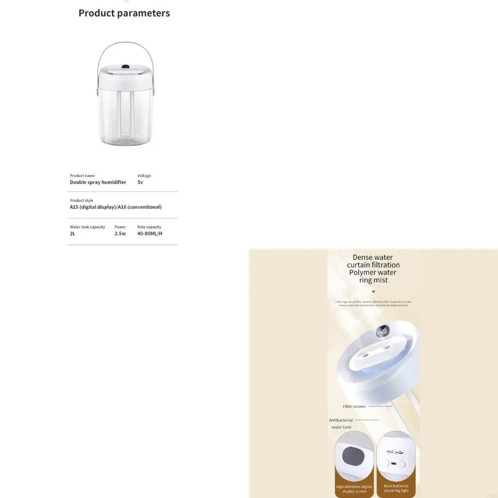 Большой увлажнитель, емкость мл, тихая работа, увлажнитель воздуха, текстура из АБС-пластика
Большой увлажнитель, емкость мл, тихая работа, увлажнитель воздуха, текстура из АБС-пластика