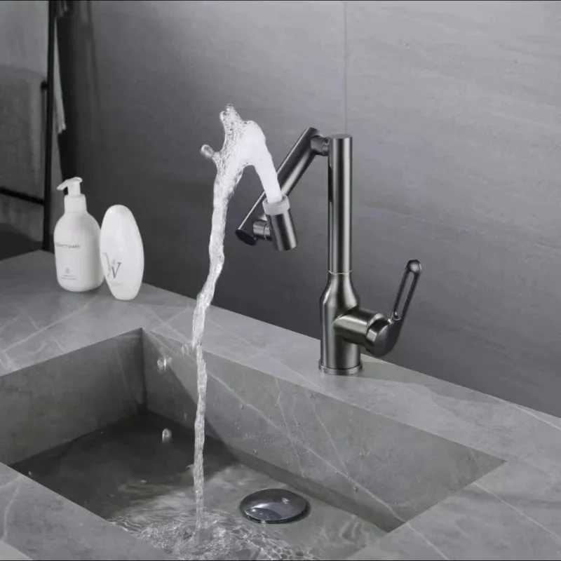 Stainless Steel Gun Gray Lucky Cat Basin Faucet Hot and Cold Multifunctional Mechanical Arm Wash Basin Faucet
Stainless Steel Gun Gray Lucky Cat Basin Faucet Hot and Cold Multifunctional Mechanical Arm Wash Basin Faucet