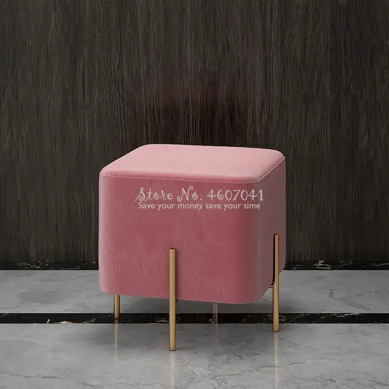 Modern Minimalist Shoe Bench, Sofa with Golden Legs, Small Square Stool, Living Room Fabric Pouf, Personality Footstool
Modern Minimalist Shoe Bench, Sofa with Golden Legs, Small Square Stool, Living Room Fabric Pouf, Personality Footstool