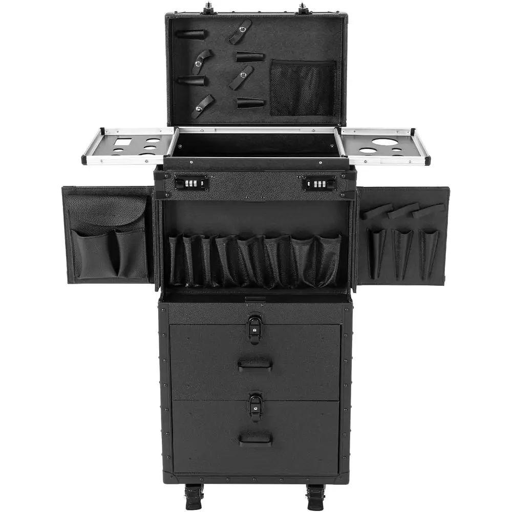 Professional Hair Stylist Rolling Makeup Case with Large Storage and Lockable Organizer for Beauty Tools and Accessories (Black)
Professional Hair Stylist Rolling Makeup Case with Large Storage and Lockable Organizer for Beauty Tools and Accessories (Black)