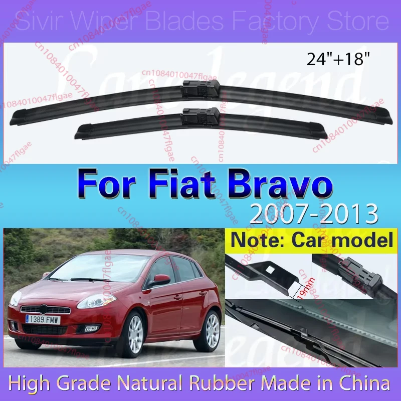 For Fiat Bravo 2007 - 2013 Car Wiper LHD Front Wiper Blades Windshield Windscreen Front Window 2012 24''+18'' ( Not U type )
For Fiat Bravo 2007 - 2013 Car Wiper LHD Front Wiper Blades Windshield Windscreen Front Window 2012 24''+18'' ( Not U type )