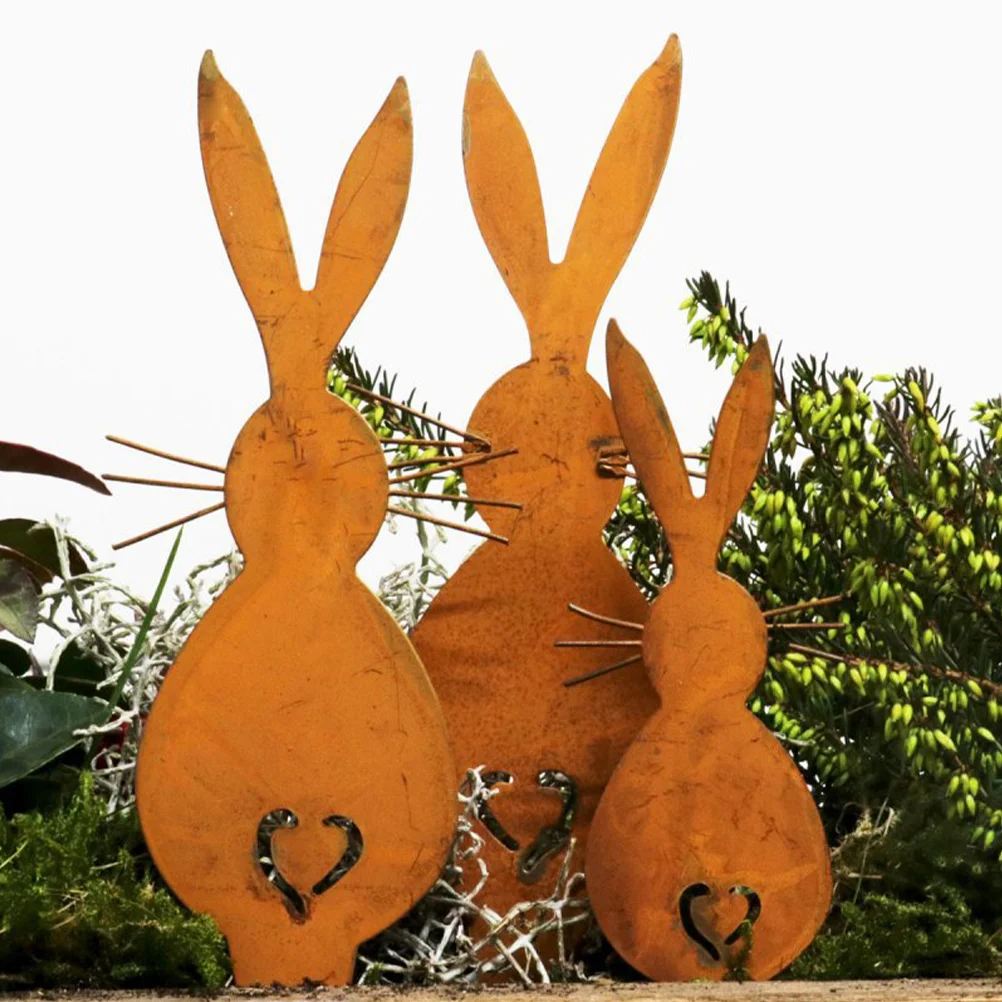 3 Pcs Rabbit Yard Plugin The Animal Decorative Insert Stake Lawn Bunny Decoration Garden Sign Metal Decorations
3 Pcs Rabbit Yard Plugin The Animal Decorative Insert Stake Lawn Bunny Decoration Garden Sign Metal Decorations