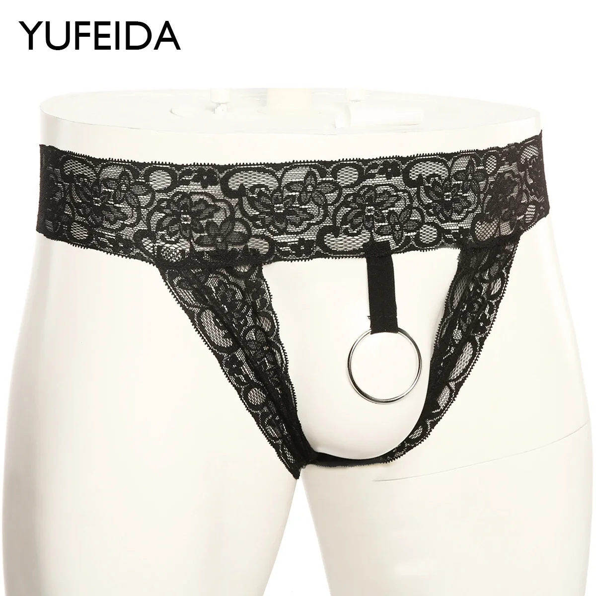 YUFEIDA Men Lace G String Thongs Underwear Open Back Crotchless Thong Low Rise Jockstrap Stretch Bikini Briefs with Metal O Ring
YUFEIDA Men Lace G String Thongs Underwear Open Back Crotchless Thong Low Rise Jockstrap Stretch Bikini Briefs with Metal O Ring