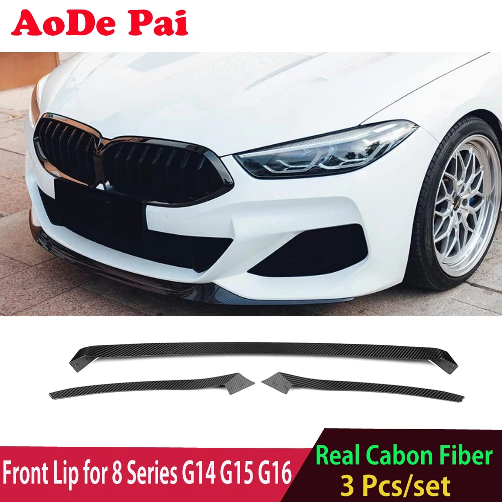 850i Front Lip 3 PCS/SET Real Carbon Fiber Front Bumper Lip Splitter Canards for BMW 8 Series G14 G15 G16
850i Front Lip 3 PCS/SET Real Carbon Fiber Front Bumper Lip Splitter Canards for BMW 8 Series G14 G15 G16