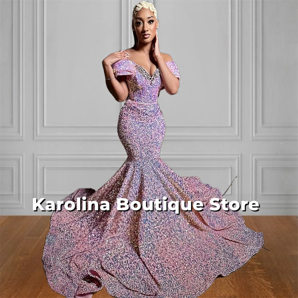 Stunning Pink Off The Shoulder Prom Dresses Beaded Crystals Sequin For Blackgirls 2025 Birthday Luxury Dress Mermaid Customized
Stunning Pink Off The Shoulder Prom Dresses Beaded Crystals Sequin For Blackgirls 2025 Birthday Luxury Dress Mermaid Customized