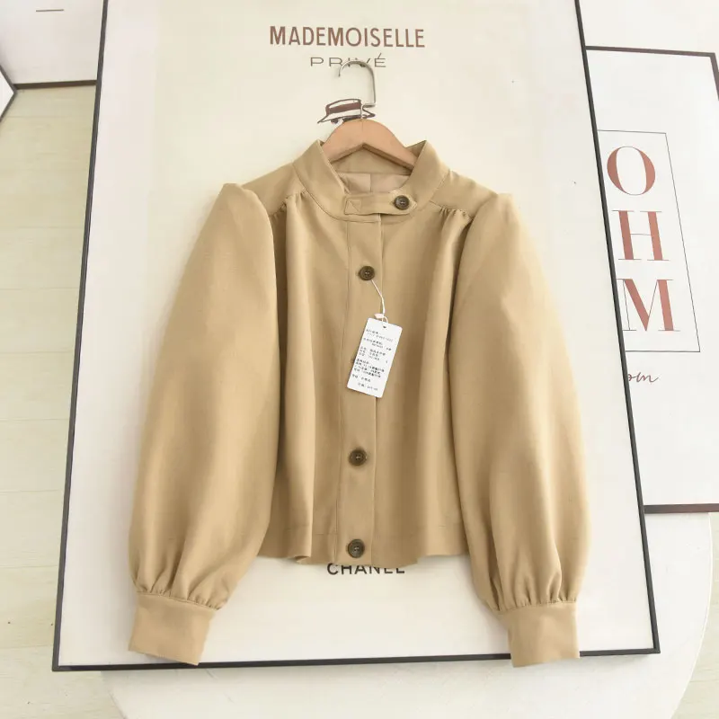 Chic ort Coat Jaet Autumn 2025 Loose Fit Stand Collar Slimming Briti Sle i Color Outerwear Commute Long Sve
Chic ort Coat Jaet Autumn 2025 Loose Fit Stand Collar Slimming Briti Sle i Color Outerwear Commute Long Sve
