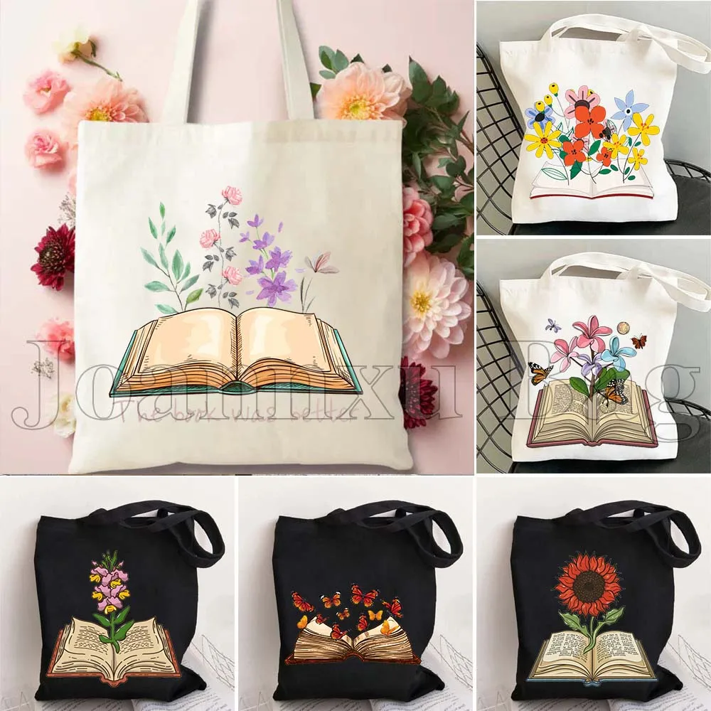 Aesthetic Butterflies Flowers Growing From Book Floral Watercolor Open Book Books Gifts Canvas Tote Bag Shopper Casual Handbag
Aesthetic Butterflies Flowers Growing From Book Floral Watercolor Open Book Books Gifts Canvas Tote Bag Shopper Casual Handbag