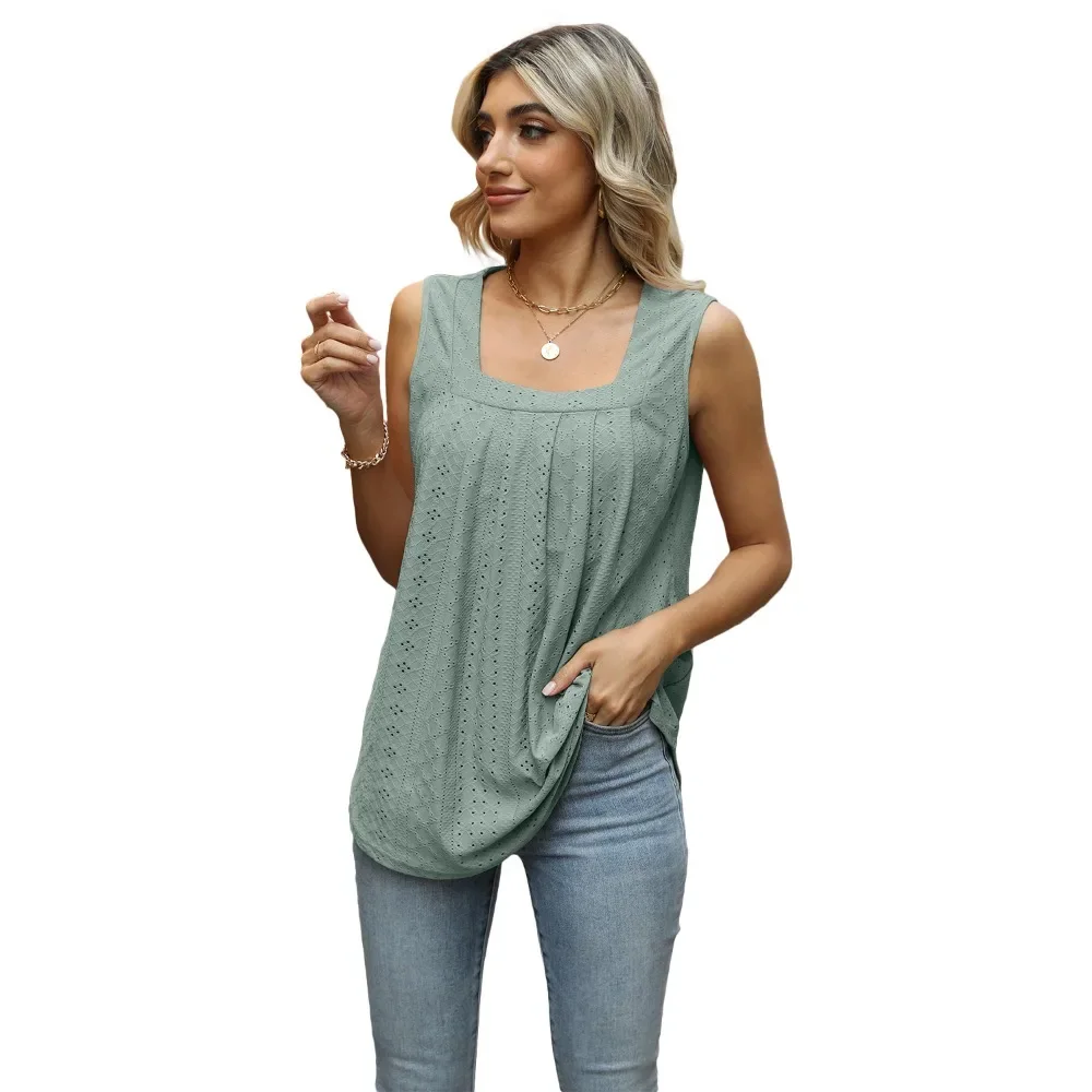 Women's Blouses & Shirts for Women Elegant Clothes Korean Trend 2024 Sleeveless Green Black White Sun Top Summer Clothing
Women's Blouses & Shirts for Women Elegant Clothes Korean Trend 2024 Sleeveless Green Black White Sun Top Summer Clothing