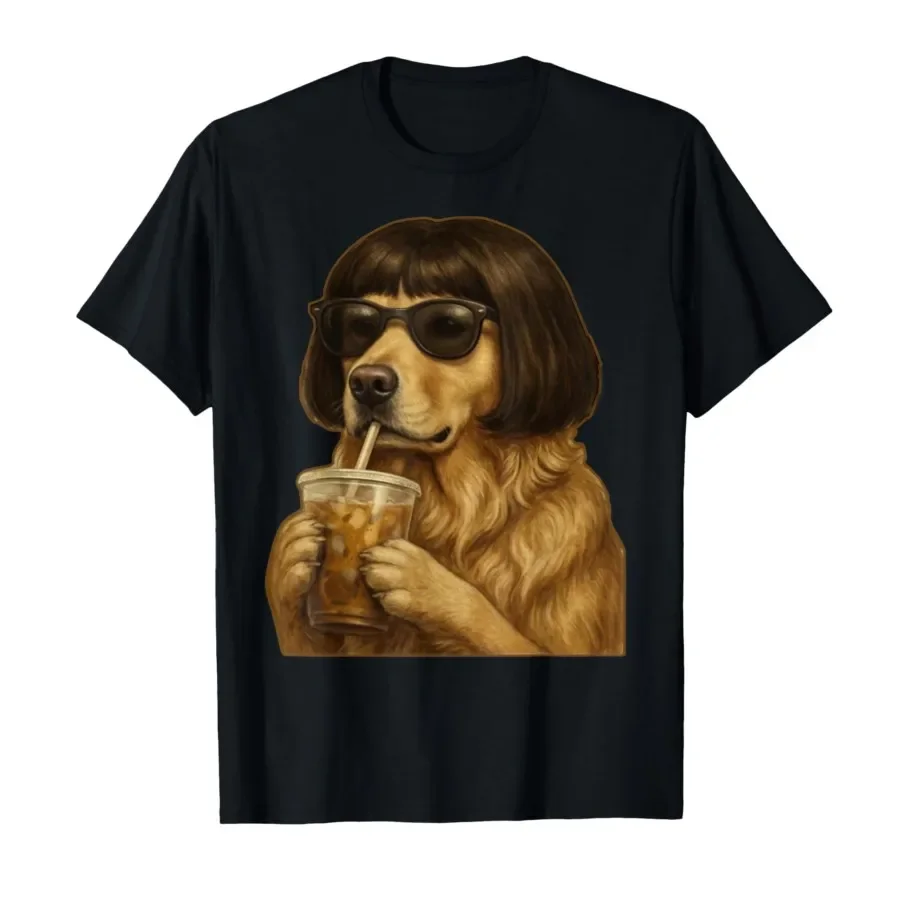 Funny Dog Drinking Iced Coffee Funny Golden Retriever Meme T-shirt For Men Women 100% Cotton T Shirts Short Sleeve Tops 0417-2
Funny Dog Drinking Iced Coffee Funny Golden Retriever Meme T-shirt For Men Women 100% Cotton T Shirts Short Sleeve Tops 0417-2