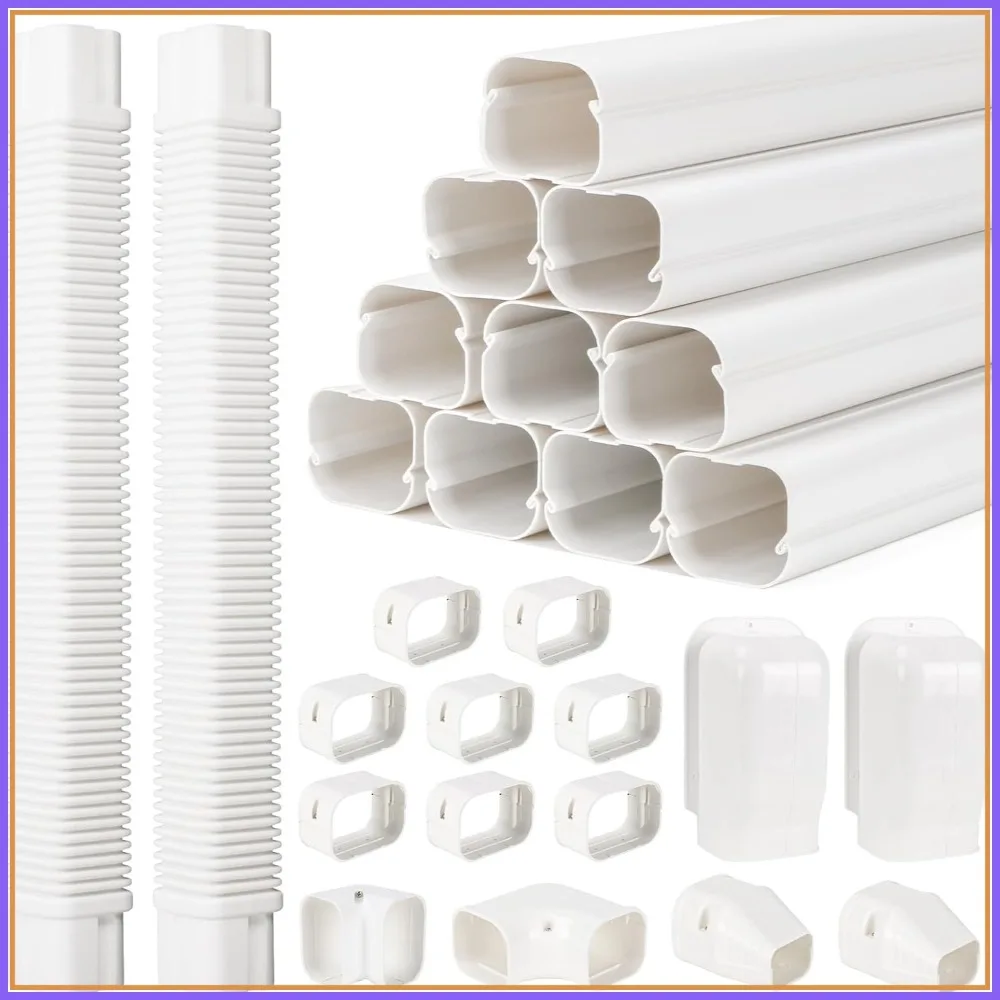Mini Split Line Set Cover Kit, 3" x 20 Ft PVC Duct Cover for Outdoor AC Heat Pump
Mini Split Line Set Cover Kit, 3" x 20 Ft PVC Duct Cover for Outdoor AC Heat Pump