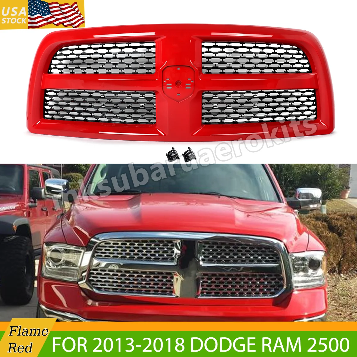 Flame Red Car Front Grill Flame for Dodge RAM 2500 3500 Laramie 2013-2018 Black Honeycomb Mesh Grid Grills Front Bumper Grille
Flame Red Car Front Grill Flame for Dodge RAM 2500 3500 Laramie 2013-2018 Black Honeycomb Mesh Grid Grills Front Bumper Grille