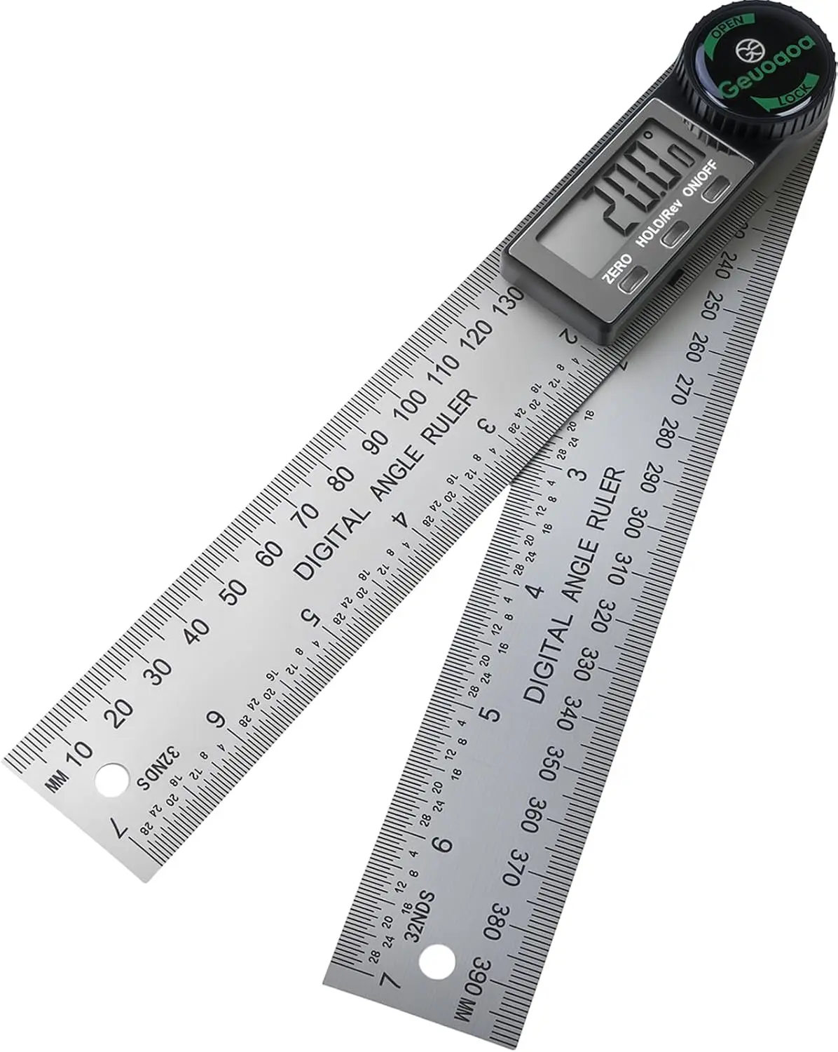 Digital Angle Finder & Protractor, 7in/200mm Stainless Steel, 360° Angle Gauge for Woodworking & Construction
Digital Angle Finder & Protractor, 7in/200mm Stainless Steel, 360° Angle Gauge for Woodworking & Construction
