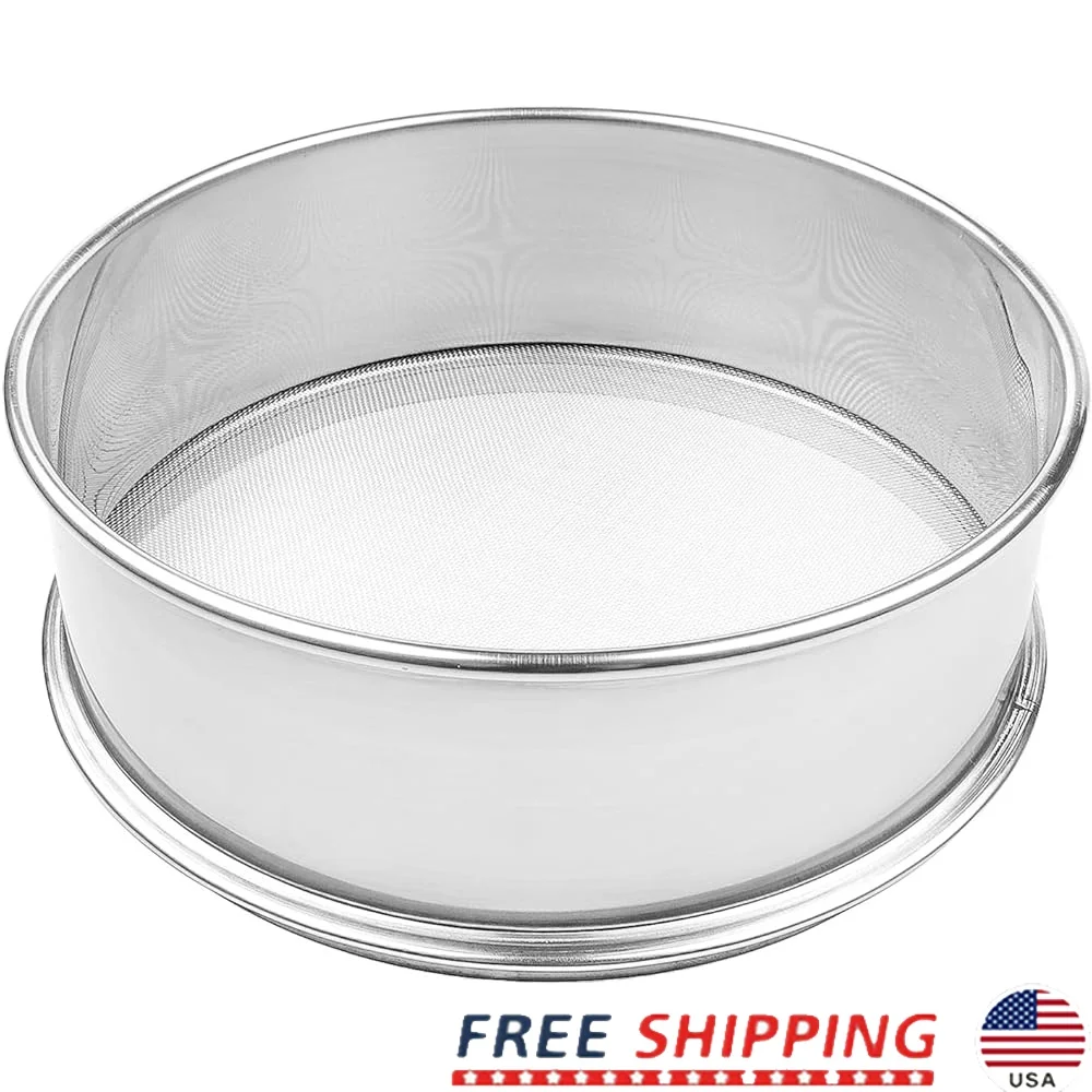 Stainless Steel Flour Sifter Heavy Duty Fine Mesh Sieve 14 Inch Professional Baking Tool Commercial Grade Kitchen Utensils
Stainless Steel Flour Sifter Heavy Duty Fine Mesh Sieve 14 Inch Professional Baking Tool Commercial Grade Kitchen Utensils