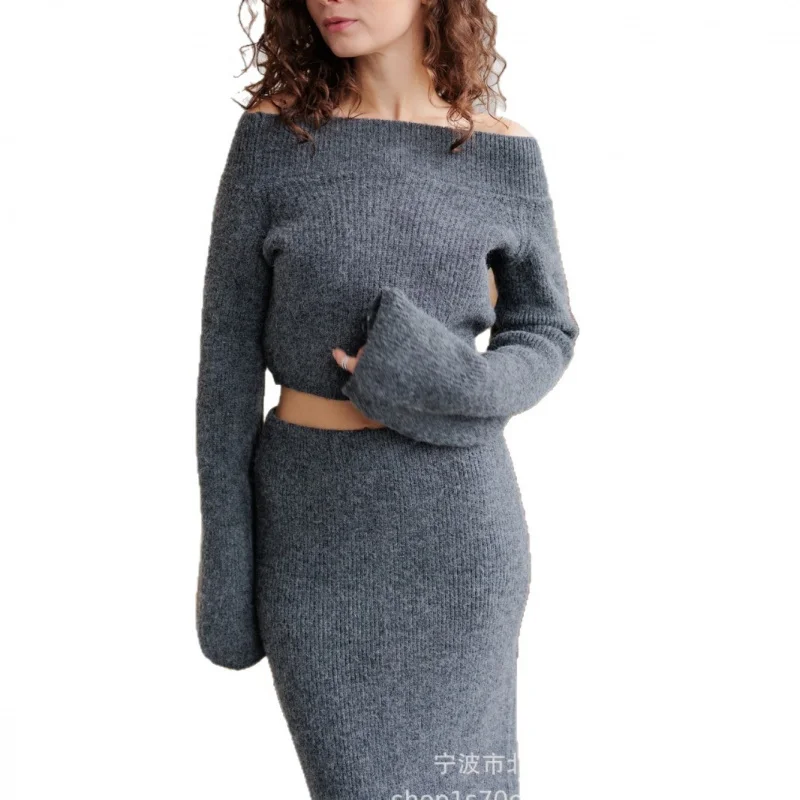 Лидер продаж в европейском и американском стиле, вязаная облегающая юбка с открытыми плечами, женский комплект, осенне-зимний топ и боди
Лидер продаж в европейском и американском стиле, вязаная облегающая юбка с открытыми плечами, женский комплект, осенне-зимний топ и боди