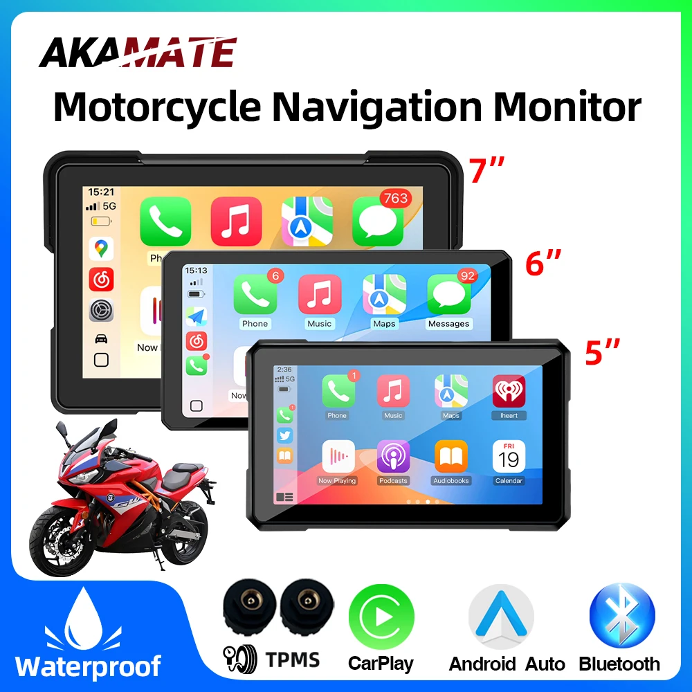 5/6/7 inch Motorcycle CarPlay GPS Navigation Monitor Wireless CarPlay Android Auto Portable Bluetooth Waterproof IPS Moto Screen
5/6/7 inch Motorcycle CarPlay GPS Navigation Monitor Wireless CarPlay Android Auto Portable Bluetooth Waterproof IPS Moto Screen