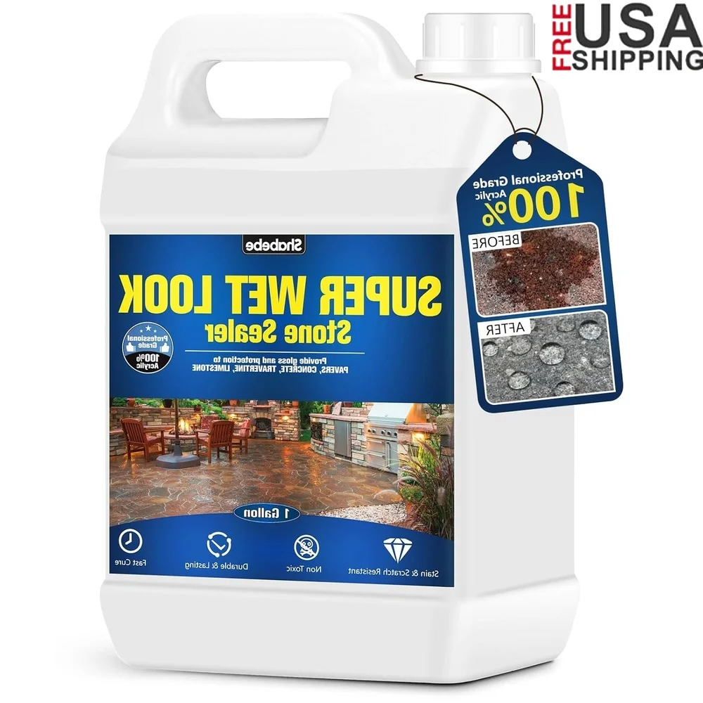 Super Wet Look Stone Sealer High Gloss Durable Protection Concrete Brick Pavers Patios Driveways Stain Proof Water Damage UV
Super Wet Look Stone Sealer High Gloss Durable Protection Concrete Brick Pavers Patios Driveways Stain Proof Water Damage UV