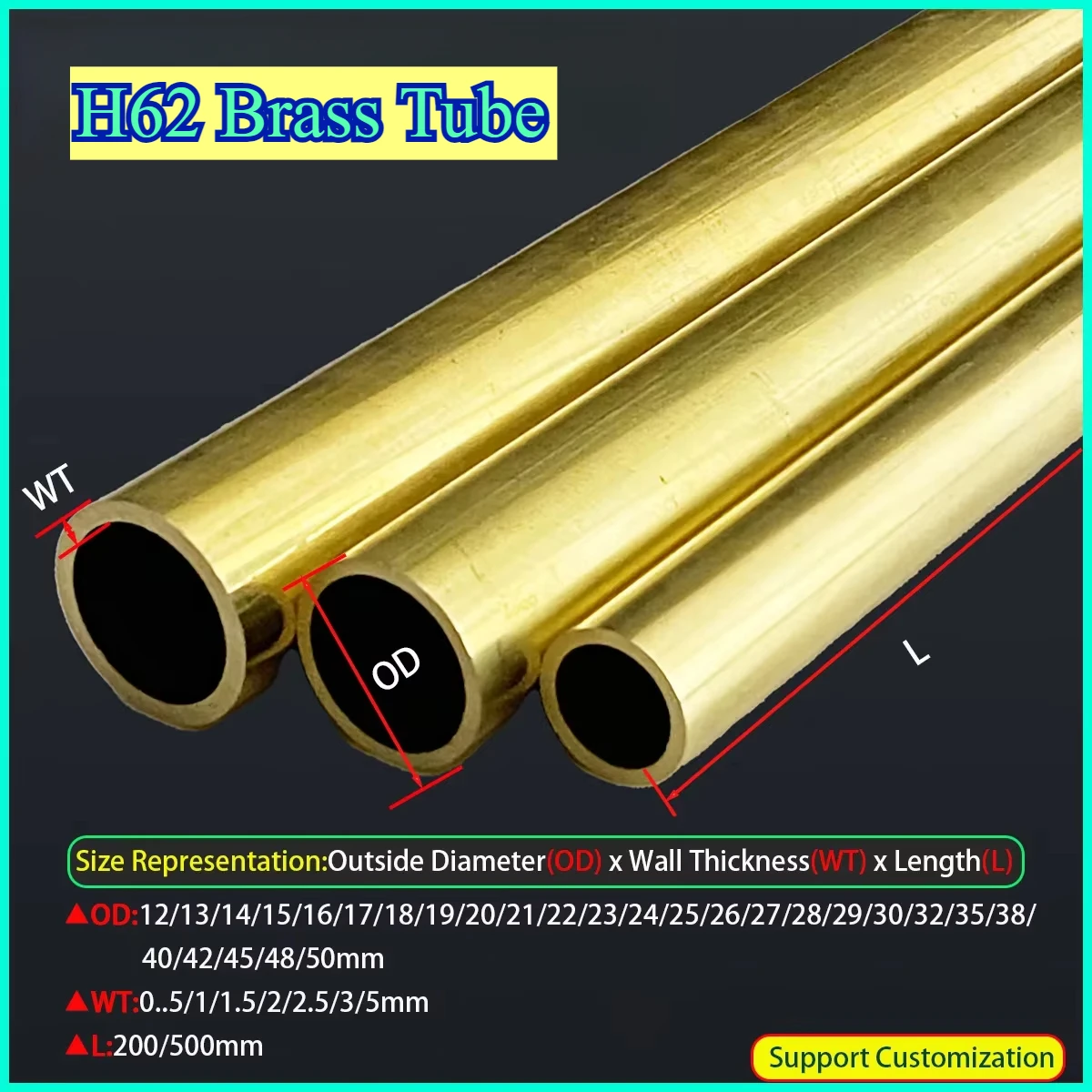 H62 Brass Tube Hollow Copper Tube Environmentally Friendly Copper Tube, Outer Diameter 12mm-50mm
H62 Brass Tube Hollow Copper Tube Environmentally Friendly Copper Tube, Outer Diameter 12mm-50mm