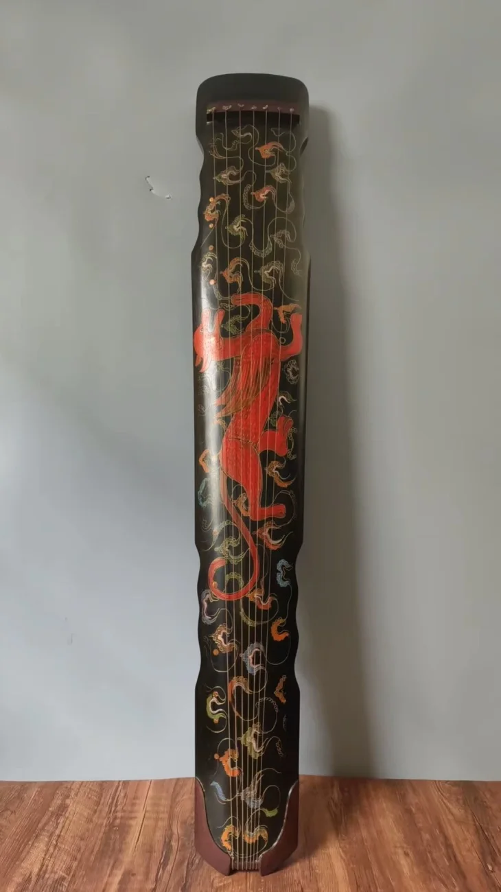 Guqin zither lacquer seven-stringed Painting technique Old Collectibles Chinese string instruments
Guqin zither lacquer seven-stringed Painting technique Old Collectibles Chinese string instruments
