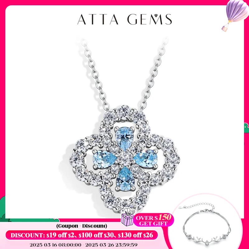ATTAGEMS Sparkling Moissanite Diamond Necklace Pendant for Women Clover Shape S925 Silver White Gold Plated Wedding Fine Jewelry
ATTAGEMS Sparkling Moissanite Diamond Necklace Pendant for Women Clover Shape S925 Silver White Gold Plated Wedding Fine Jewelry