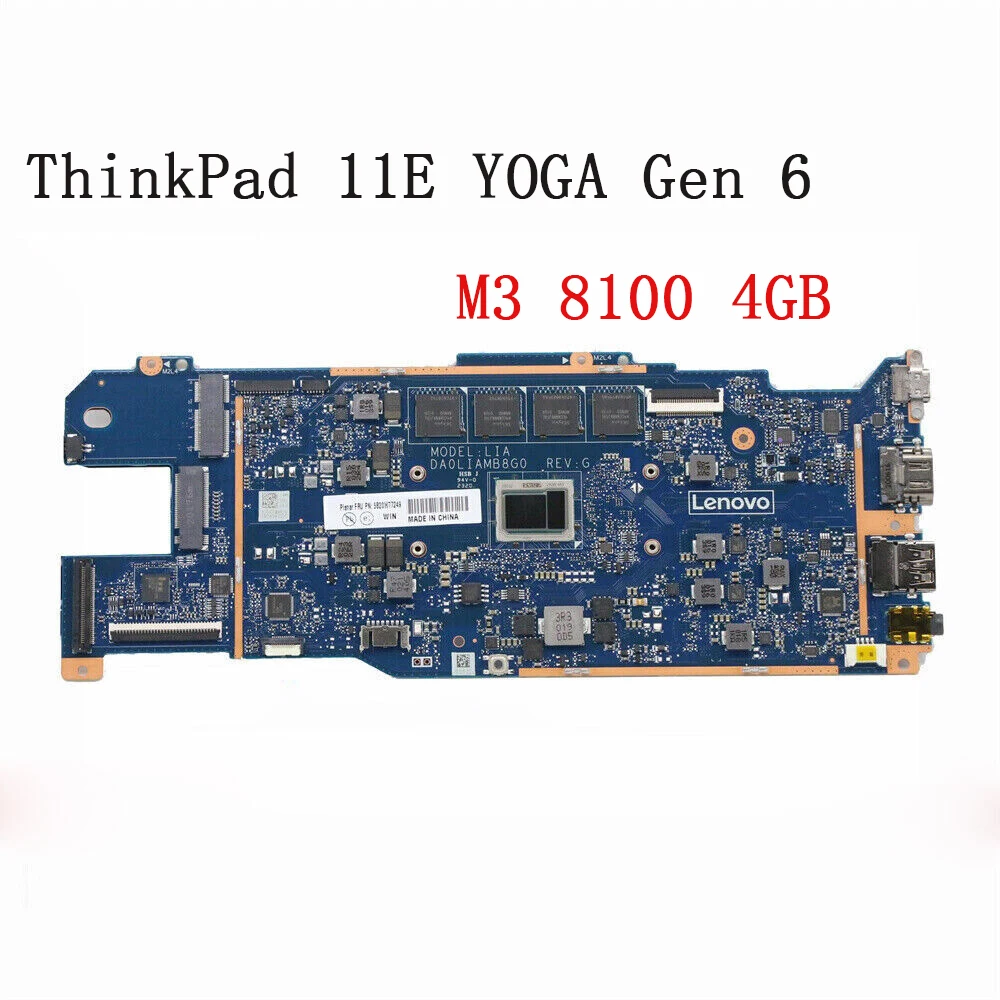 Оригинальная материнская плата для Lenovo ThinkPad 11e Yoga Gen 6, M3 8100, 4 ГБ 5B20W77246
Оригинальная материнская плата для Lenovo ThinkPad 11e Yoga Gen 6, M3 8100, 4 ГБ 5B20W77246