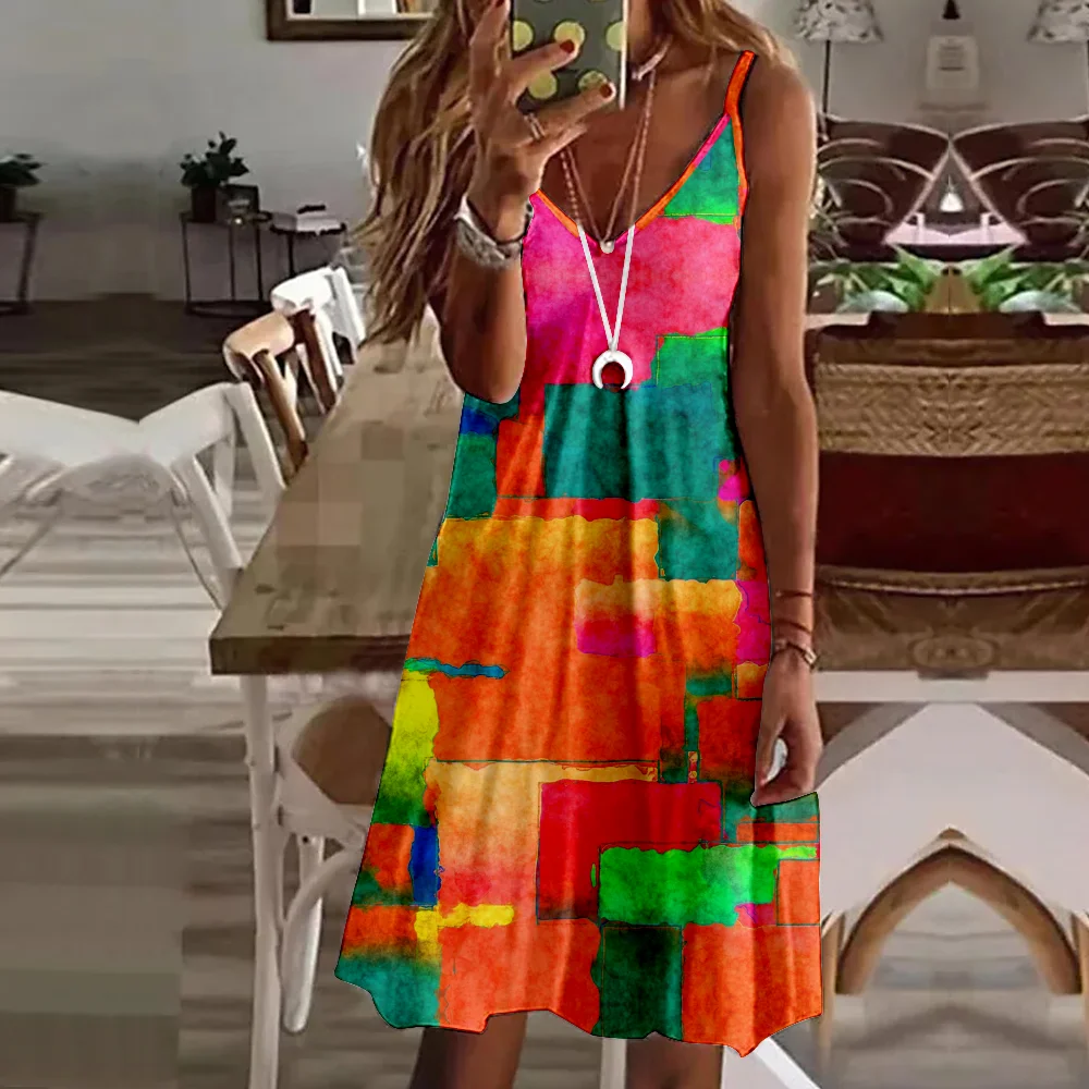 Summer Dress Tie-Dye Luxury Sexy V-Neck Maxi Dress Beach Party Evening Dresses Stylish Girl Dresses Elegant Robe Vestidos
Summer Dress Tie-Dye Luxury Sexy V-Neck Maxi Dress Beach Party Evening Dresses Stylish Girl Dresses Elegant Robe Vestidos