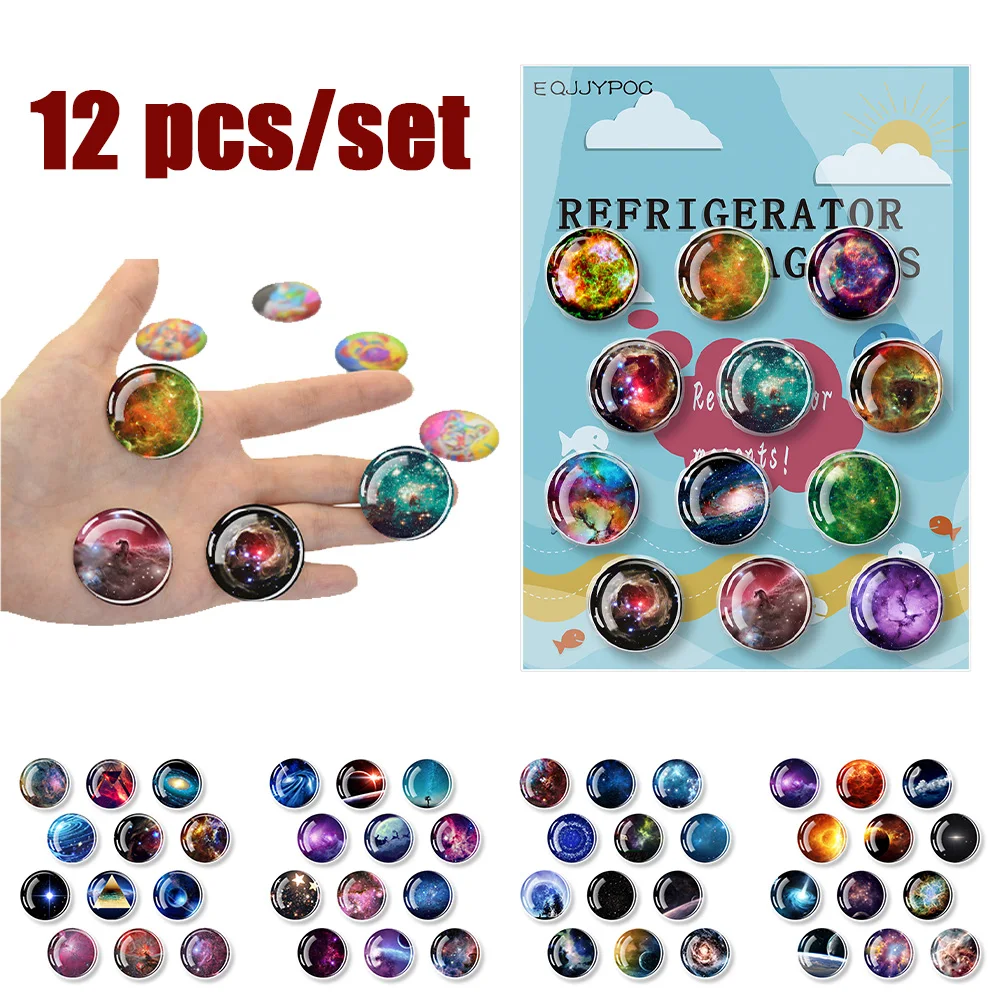 Aurora Planets Fridge Magnet Spiral Galaxy Nebula Space Stars Glass Cabochon Refrigerator Magnets Stickers 12PCS Home Decor Gift
Aurora Planets Fridge Magnet Spiral Galaxy Nebula Space Stars Glass Cabochon Refrigerator Magnets Stickers 12PCS Home Decor Gift