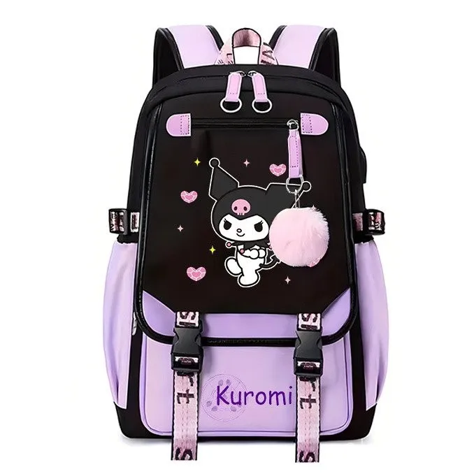 Sanrio Kuromi large capacity backpack student school bag anime cartoon print USB interface backpack
Sanrio Kuromi large capacity backpack student school bag anime cartoon print USB interface backpack
