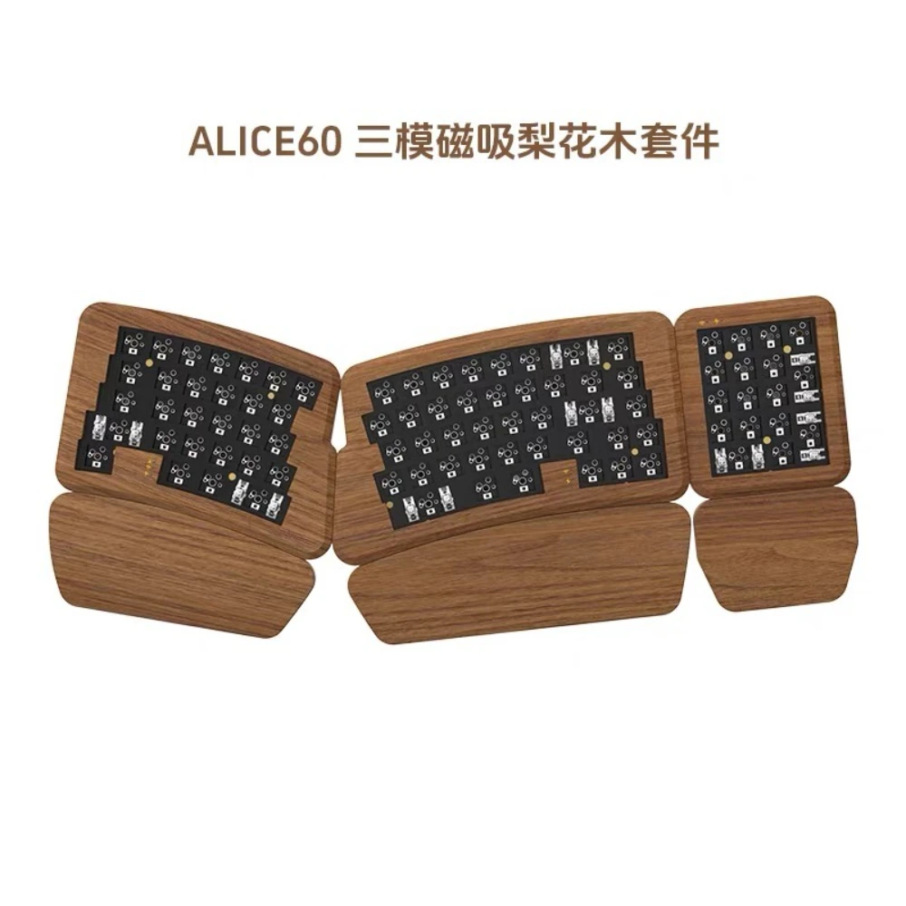 Alice60 Split Keyboard Kit Wooden tri Mode Magnetic Hot Swap Wireless Gaming Keyboard RGB Rosewood Ergonomics Office Accessory
Alice60 Split Keyboard Kit Wooden tri Mode Magnetic Hot Swap Wireless Gaming Keyboard RGB Rosewood Ergonomics Office Accessory