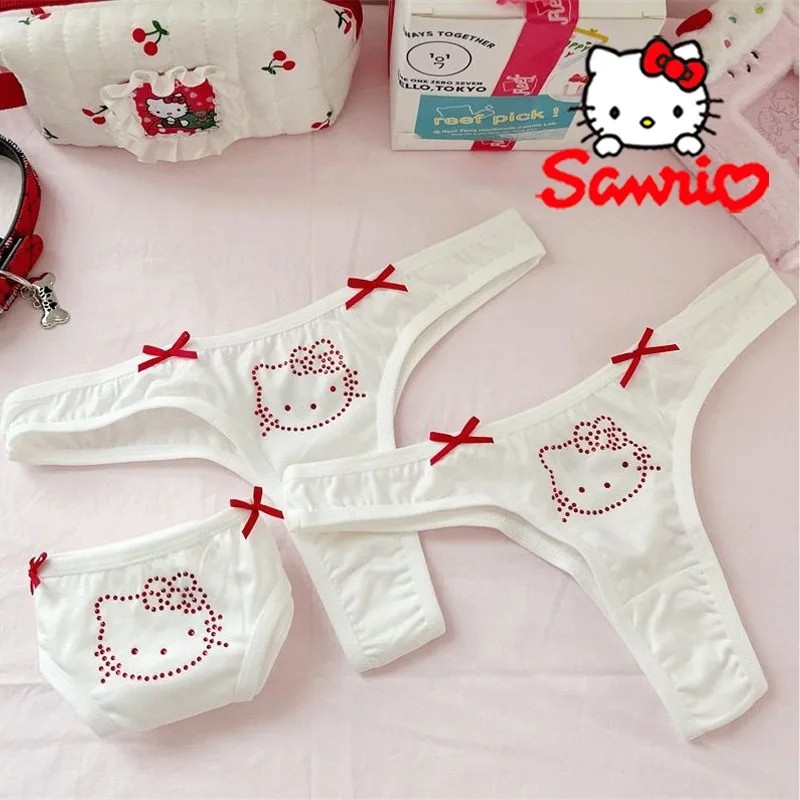 Sanrio Hello Kitty Sexy Woman's Diamond Inlaid Thong Cartoon Sexy Girls Low Waisted Pure Cotton Sports Briefs Sweet Girls Gifts
Sanrio Hello Kitty Sexy Woman's Diamond Inlaid Thong Cartoon Sexy Girls Low Waisted Pure Cotton Sports Briefs Sweet Girls Gifts